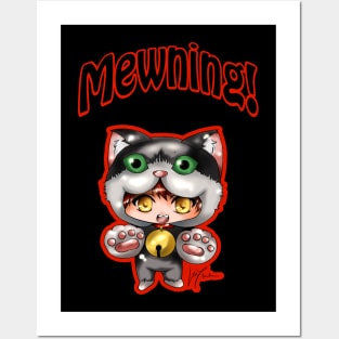 Cat Mewning Posters and Art